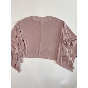 NWOT Lululemon Forward Flow Cape Poncho Waffle Knit Sweater pink One Size